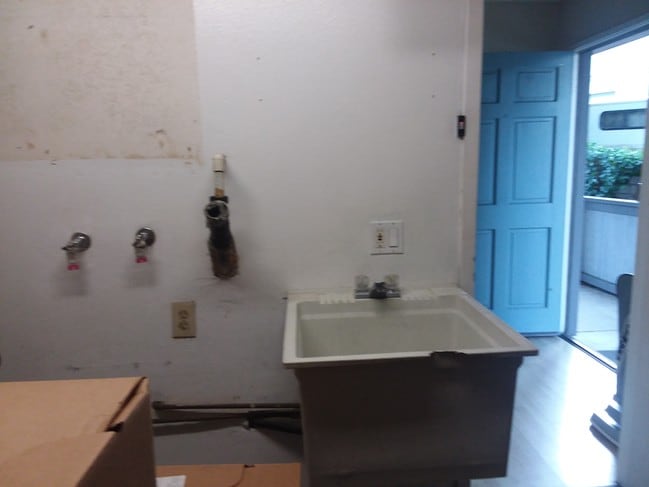 Laundry hookups and wash basin in garage - 2135 E Valley Pkwy