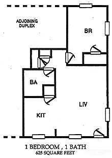 Plano de planta - Glen Valley Apartments and Duplexes