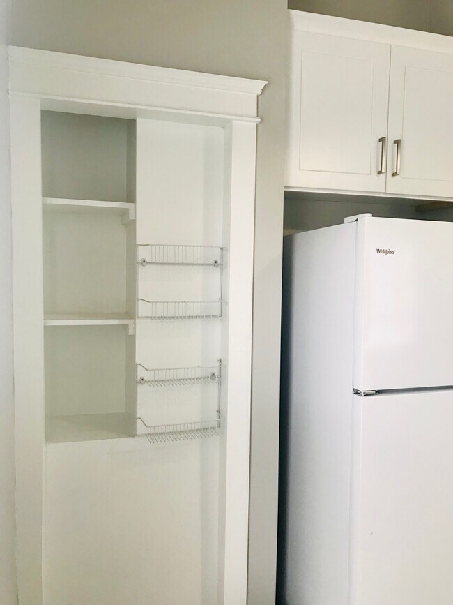 Kitchen storage & fridge - 124 Forrest St