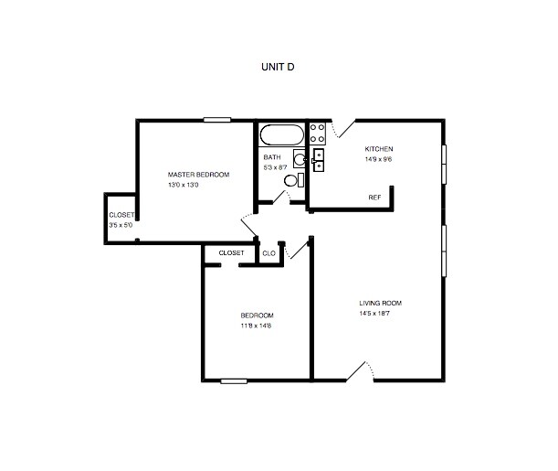 Unit d floorplan - 493-495 Fulton St