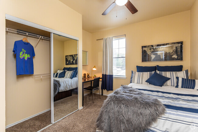 2BR, 2BA - 760SF Bedroom - The Edge