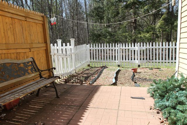 Patio/Backyard from Kitchen Slider - 238 Base Hill Rd