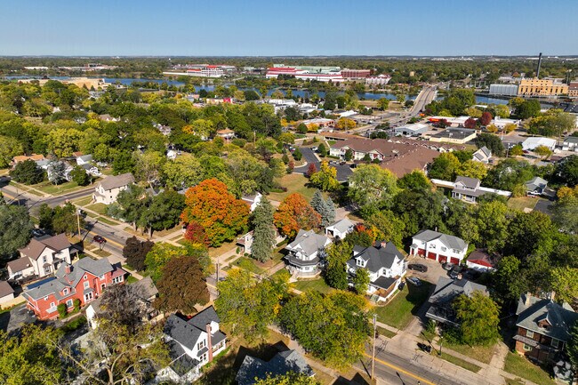 The Rock River runs along Near Westside-Hackett in Beloit which is stunning when from above.
