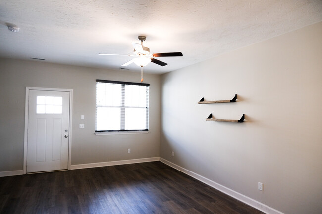 Open concept living space, floating shelves - 1382 Rural Hill Rd