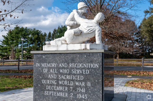 Visit the World War II memorial in Hamilton Township