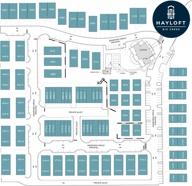 HAYLOFT COTTAGES BIG CREEK SITE PLAN - Hayloft Big Creek