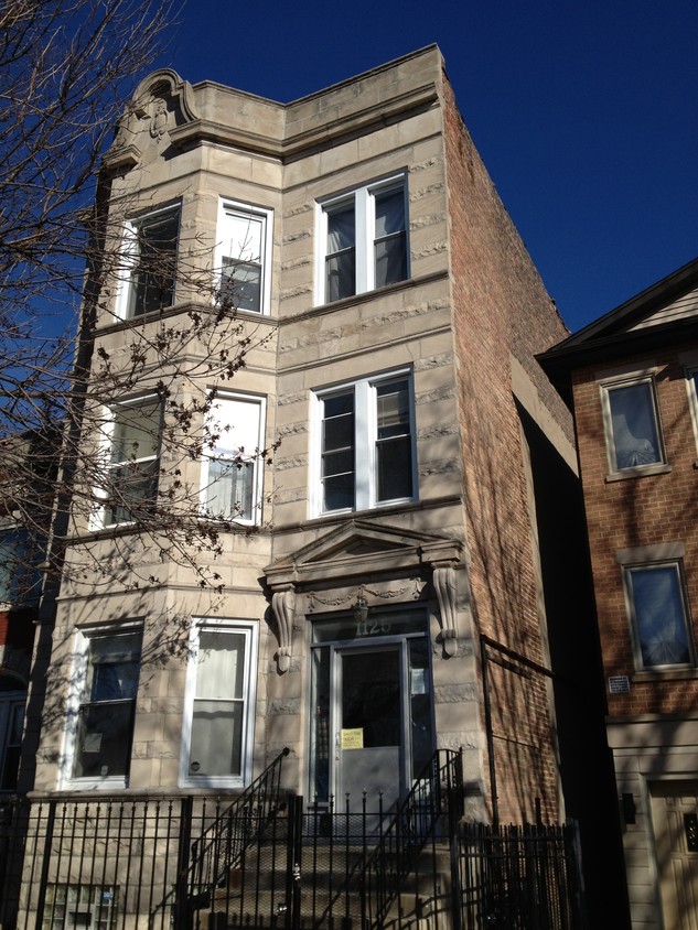 1125 S Troy, greystone facade - 1125 S Troy St