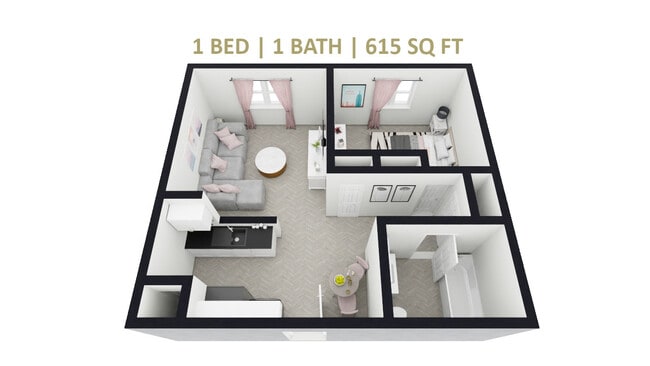 1 Bedroom, 1 Bath - Point Place Apartments