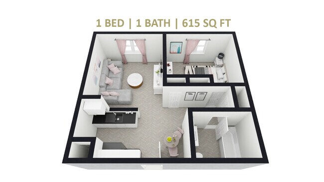 1 dormitorio, 1 baño - Point Place Apartments