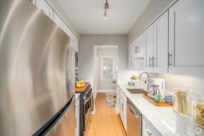 Model - 2BR, 1 BA. - 910 SF - Kitchen - Malvern Manor Apartments