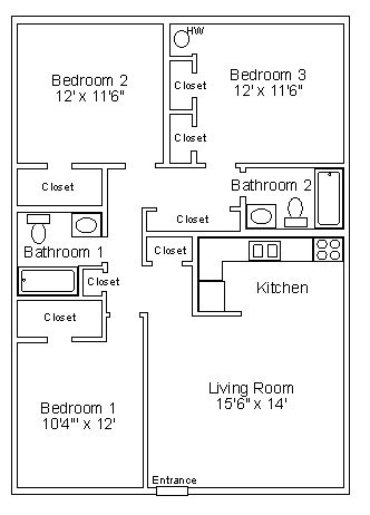 3BR/2BA - Columbia Court