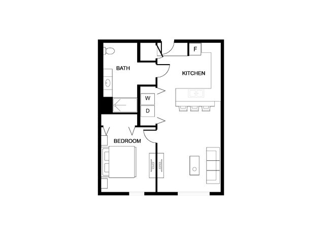 B1 - Un dormitorio 700 pies cuadrados - Riverside Retreat at Federal City – 55+Adults
