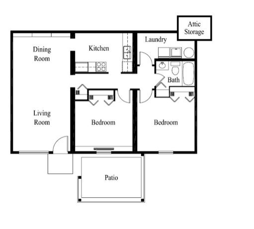 Plano de planta - Ridgewood Apartments