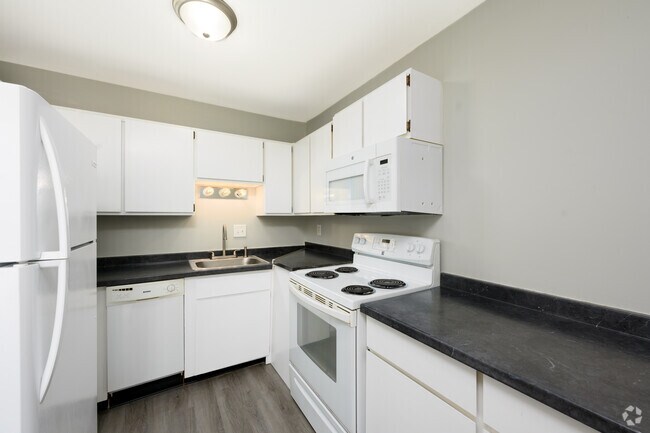 2HAB, 1BA - 650 ft² - Cocina - Oakhurst Apartments