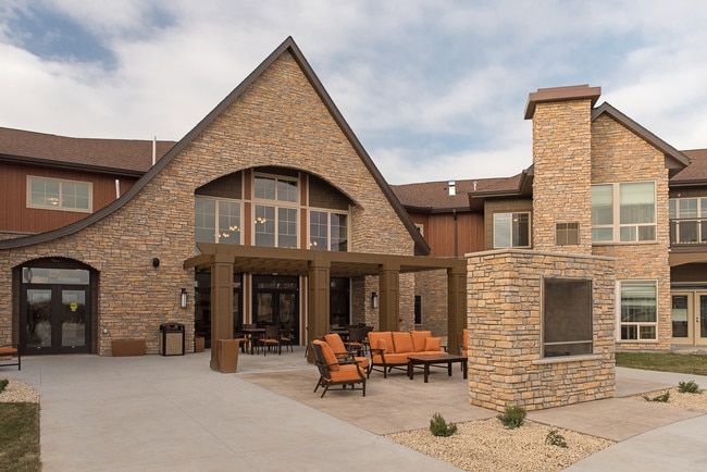 Main Entrance with Fireplace and Pergola - 4200 Benjamin Dr