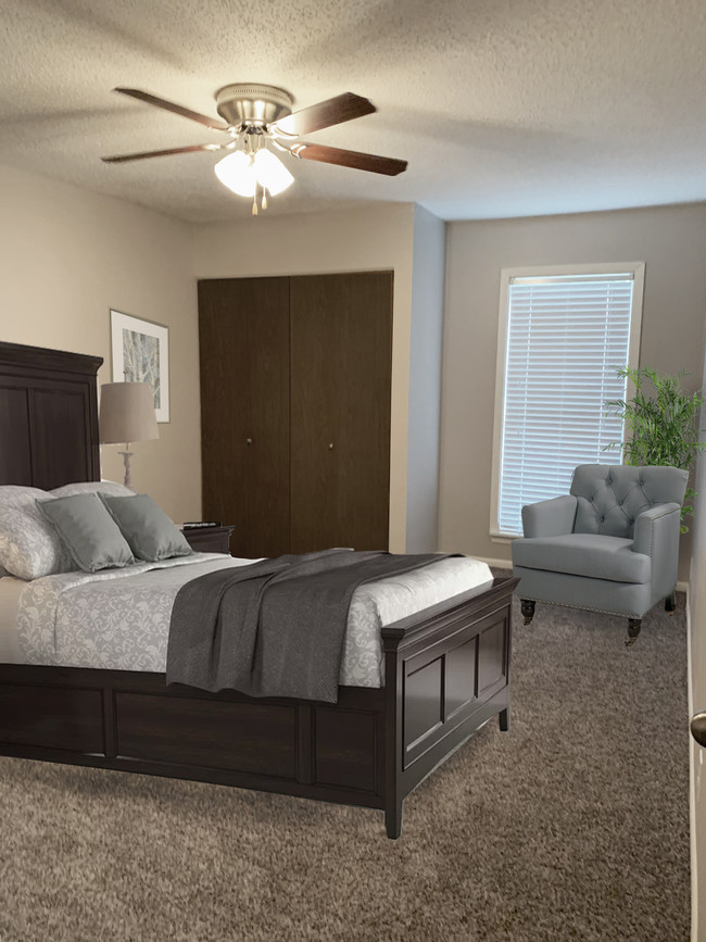 Bedroom in Building 100 - Pine Highland Apartments