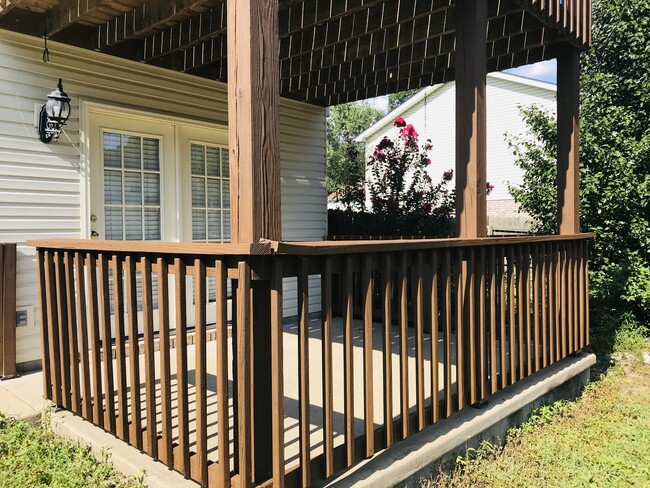 Patio exits to fenced-in back yard - 3 Indian Trail