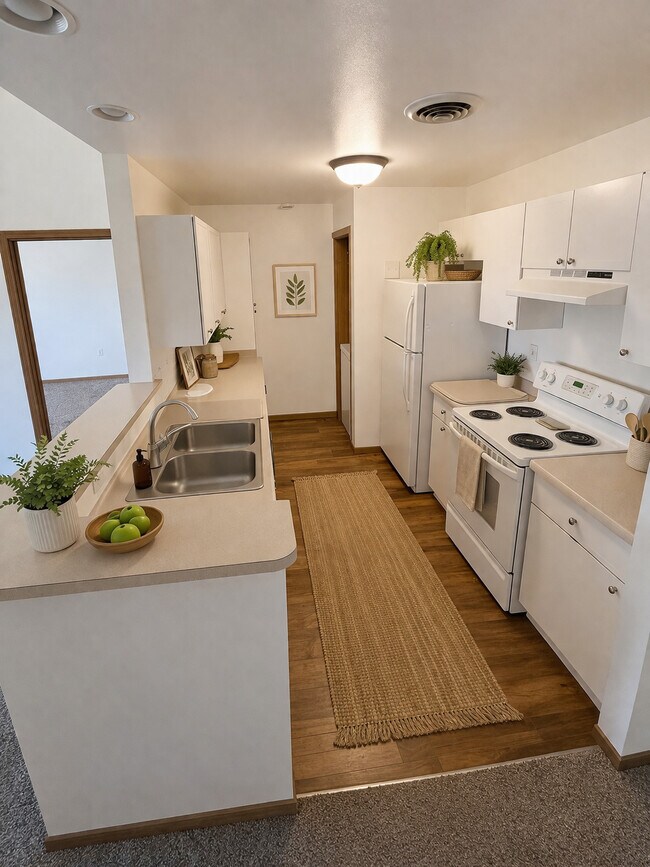 Casa adosada de 2 dormitorios con cocina en la planta superior. - Hanover Square Apartments