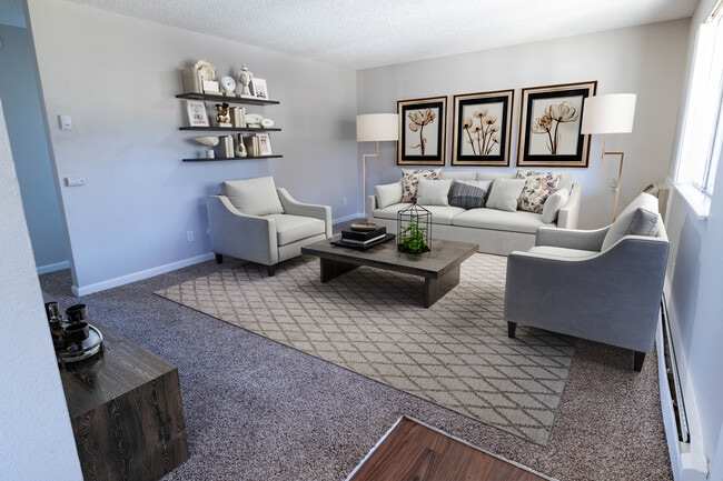 2 BR, 1 BA - Living Room - Bear Valley Village Apartments