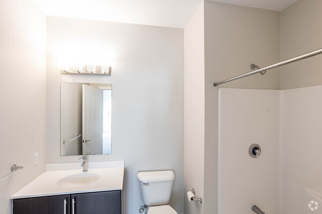 2BR, 2BA - 1,026SF - Primary Bathroom - The Box District