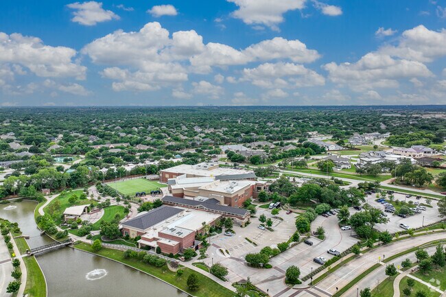 Stunning view of Southlake neighborhood towards Fort Worth.