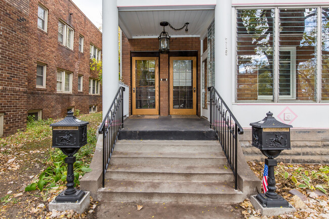 Front Entrance Restored with Antique Storm Doors and Lantern - 715 5th St SE