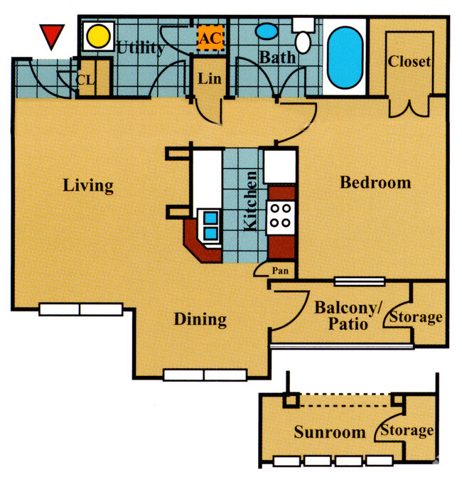 1 Bed Room floor plan - The Tides of Pelican Landing