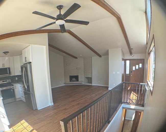 Bright living room with 11foot vaulted ceilings - 1118 E 14th Ave