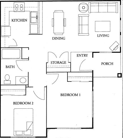 2HAB/1BA - Evergreen Cottages