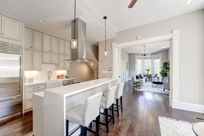 Spacious island with seating & pendant lighting! - 1302 R St NW