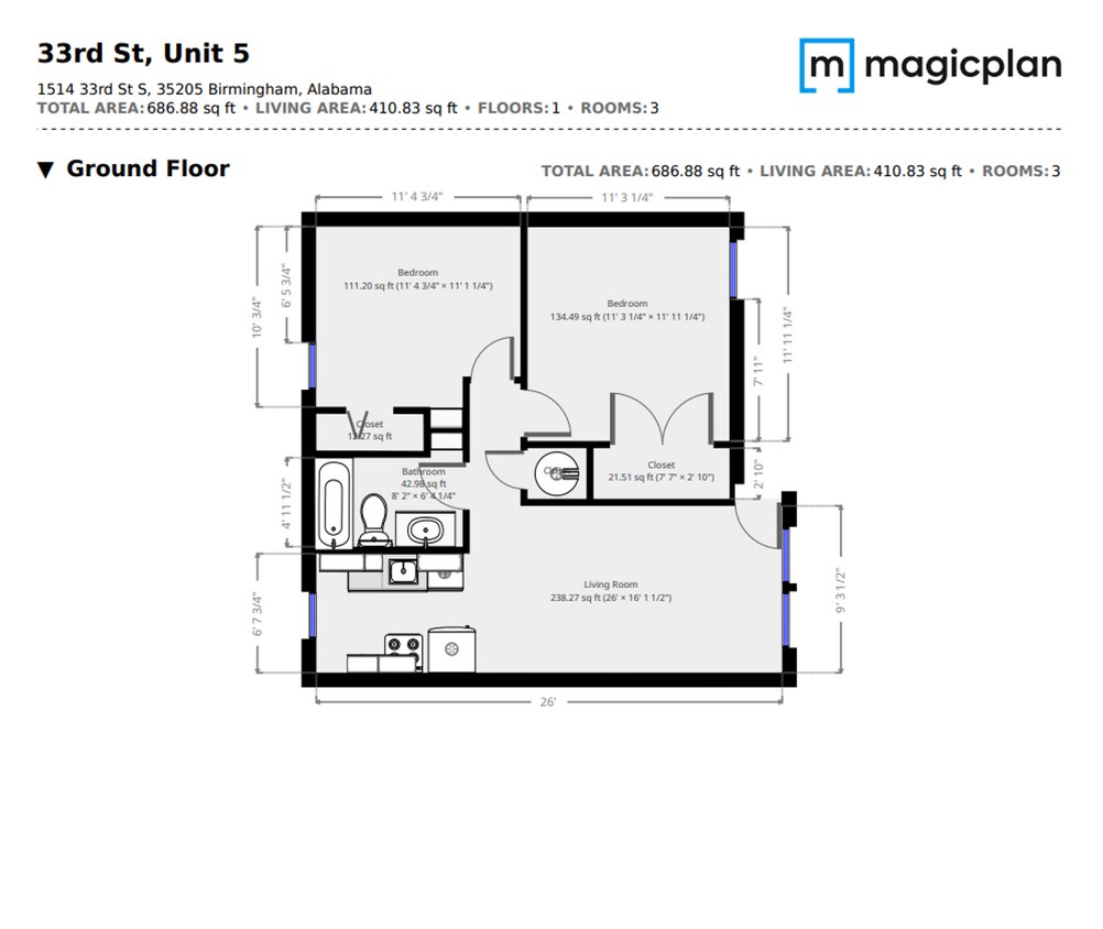 33rd Street Apartments 1514 33rd St S Birmingham, AL Apartments for