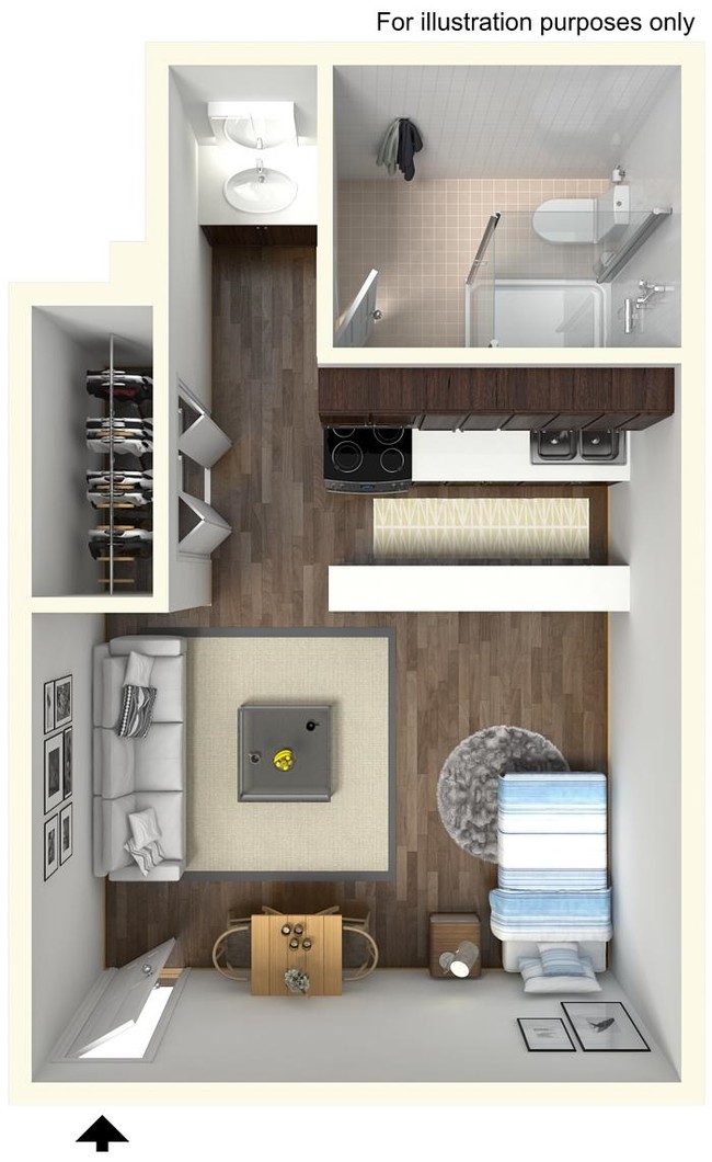 Floorplan for 1 bed 1 bath.jpg - 316 Fry