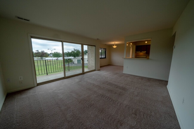 Living Room with View (Unit C) - Harborside Village Apartments