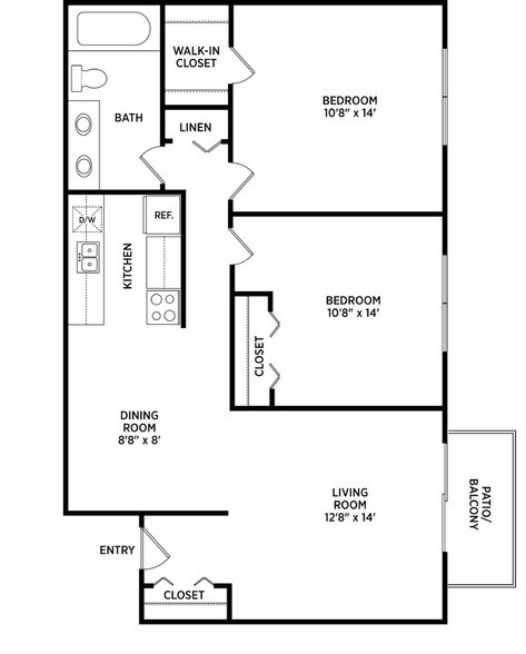 The floor plan - 2800 Beau Jardin Dr