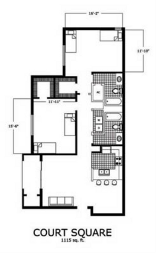 Foto del edificio - Court Square 2 Bedrooms Unit A-202