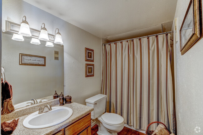 1BR, 1BA - 755SF - Primary Bathroom - Stafford Run Apartments