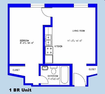 1BR/1BA - Bel Franklin Apartments