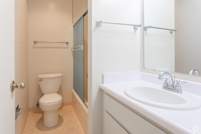 1 Bed 1 Bath Bathroom - Royal Ambassador Apartments