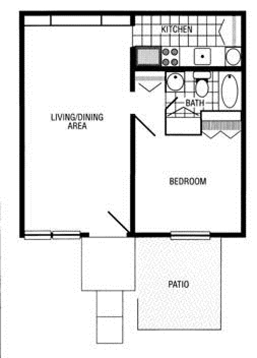 1HAB/1BA - Bellflower Apartments