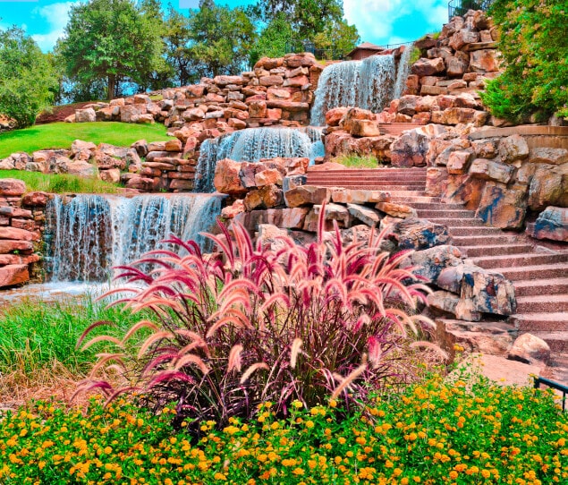 The Wichita Falls waterfall