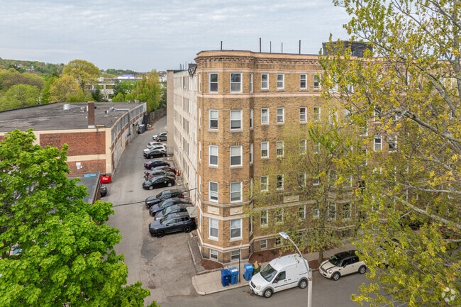 Parking Area in Rear - 1140 Commonwealth Ave Apartments