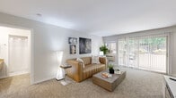 Located at 1727 Locust Pl in Schaumburg, IL, this efficient one-bedroom, one-bathroom unit is thoughtfully laid out across a single floor. The combined living and dining area serves as the heart of the home, featuring neutral-toned carpet, bright white walls, and a sliding glass door that fills the space with natural light and provides access to an outdoor area. A wall-mounted electric fireplace adds a modern focal point to the living room.

The galley-style kitchen is well-appointed with light wood cabinetry, granite countertops, hardwood flooring, and stainless steel appliances including a range, microwave, and dishwasher. It opens directly into a dedicated dining area, creating a functional flow for everyday living.

The bedroom offers a comfortable, carpeted retreat with a built-in closet system featuring shelving and drawer storage for maximum organization. The bathroom is clean and bright, finished with white tile flooring and a shower/tub combination.

A dedicated office nook provides a practical workspace with access to natural light. Additional highlights include an in-unit washer, a utility/storage area, and a layout that maximizes every square foot. The overall ambiance is clean, modern, and move-in ready.