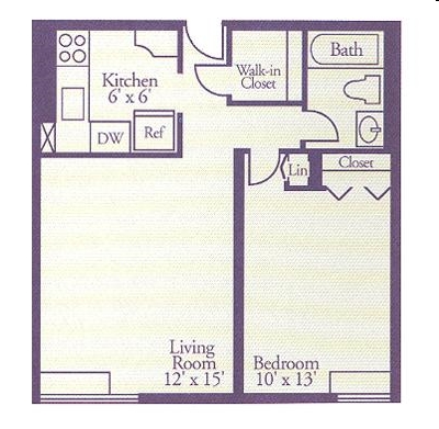 1HAB/1BA - Parc View Apartments