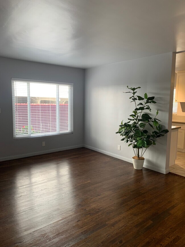 Living room with large window and direct private unit entrance - 1156 N Ardmore Ave