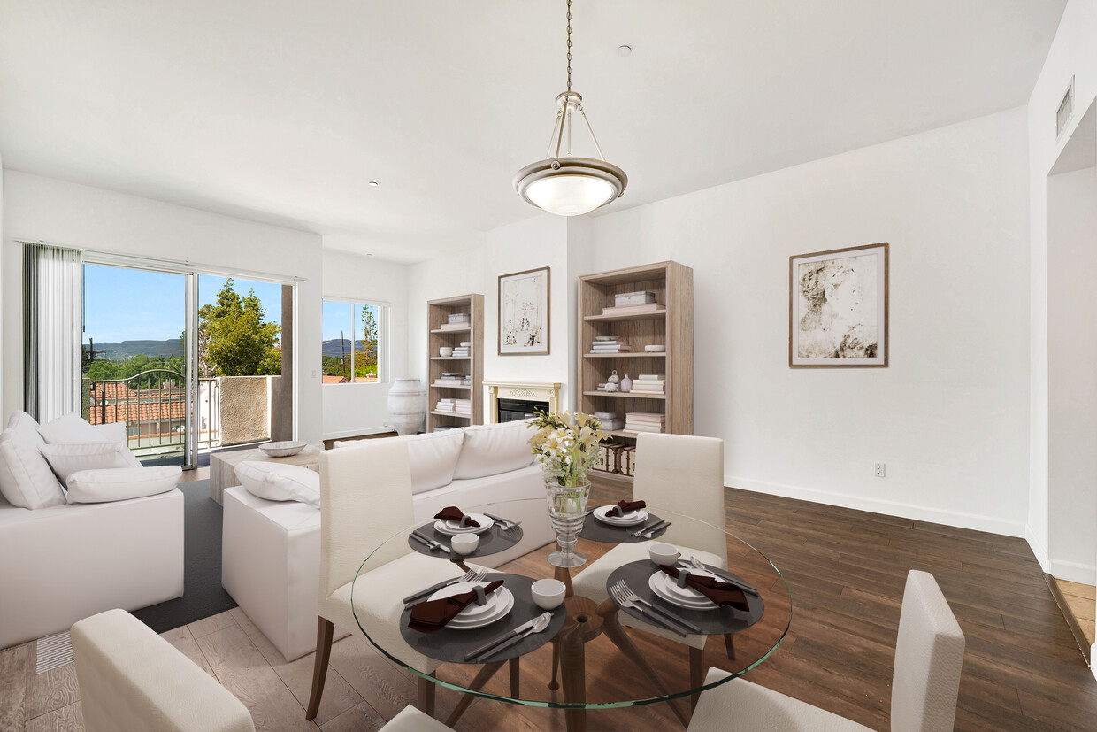 *Virtually Staged - Living Room/Dining - 7551 Jordan Ave