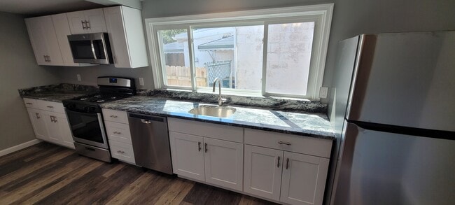 Granite countertops, stainless steel appliance package with gas range, built-in microwave, dishwashe - 220 Prospect Ave