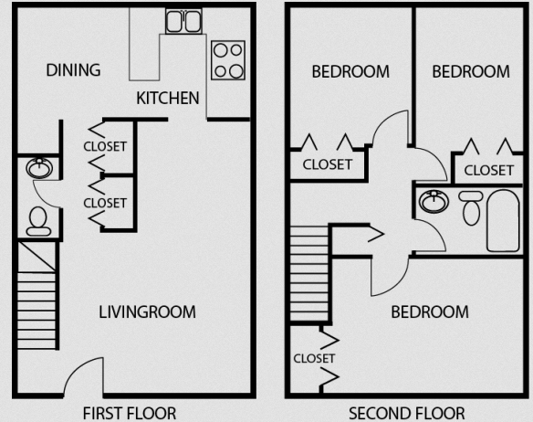 3BR/1BA - Pinecrest Apartments