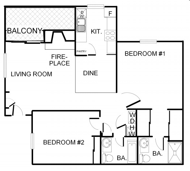 2BR/2BA - Country Homes Court