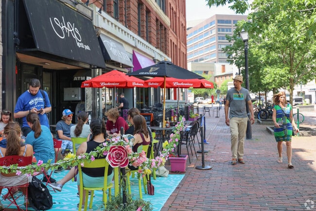 Downtown Portland is a walkable neighborhood packed with colorful shops and cafes.