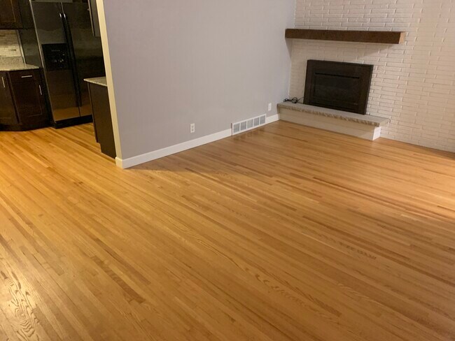 Chimenea de gas en la sala de estar - 6122 Penn Ave S